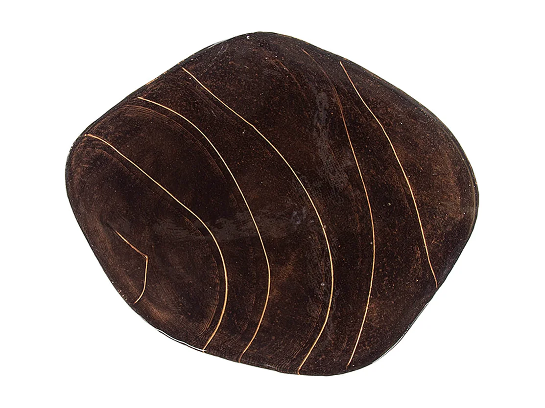 Beistelltisch - Braun Glas - 53 x 42 cm - DARI