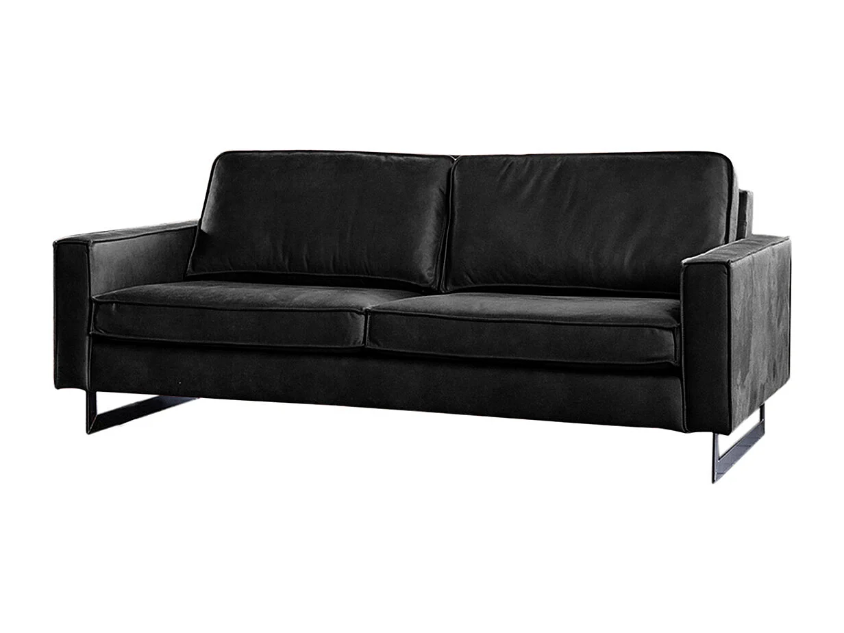 Sofa - Schwarz Lederfaserstoff - VILNIUS