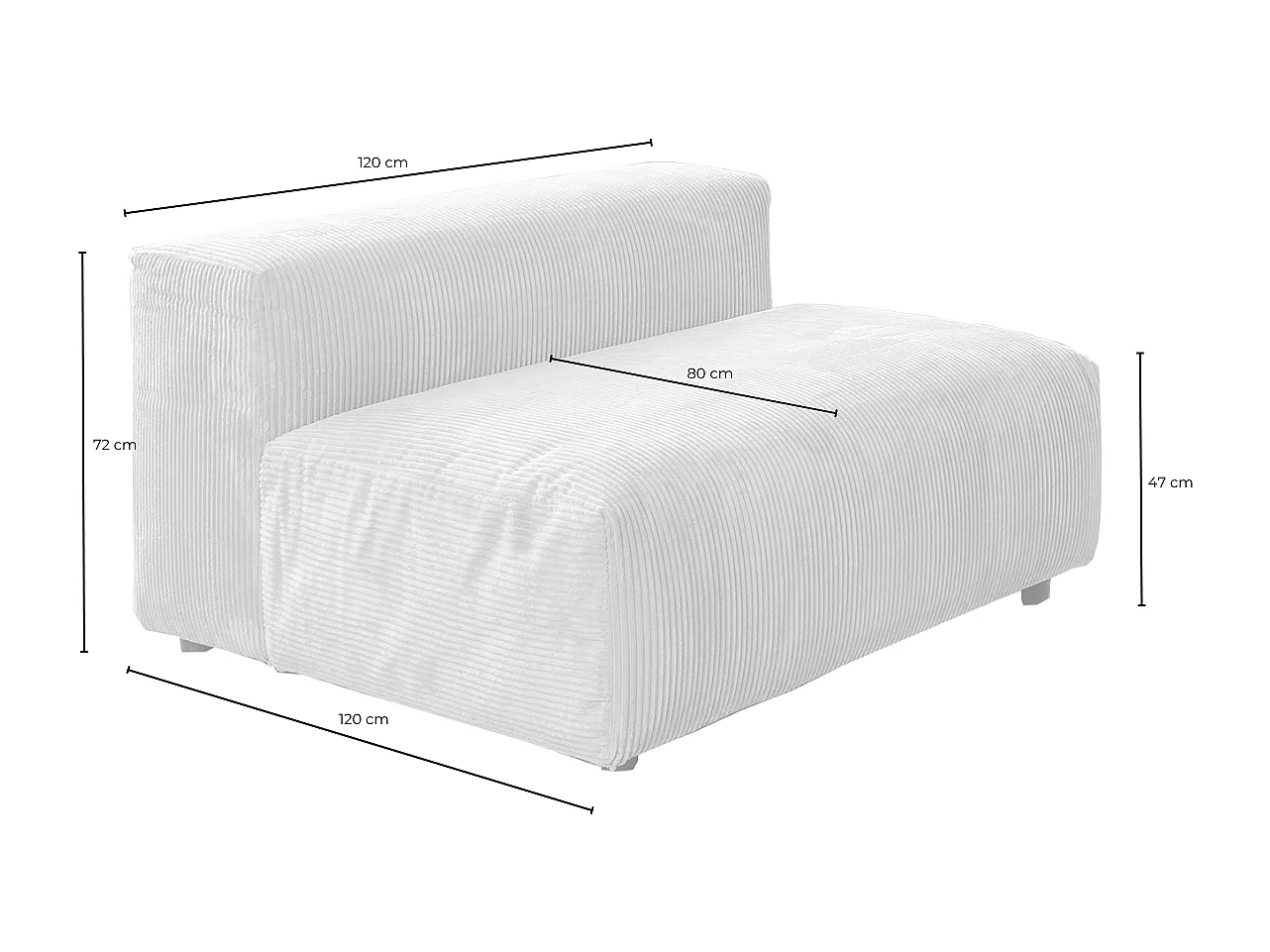 Poltrona singola - talpa Velluto a coste - MIA