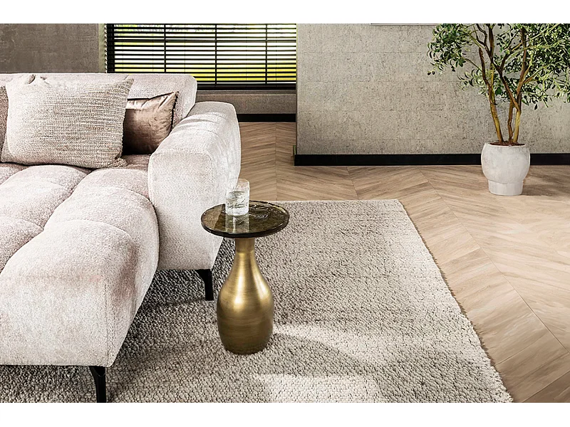 Beistelltisch - Gold Glas - 30 x 30 cm - MOKKA