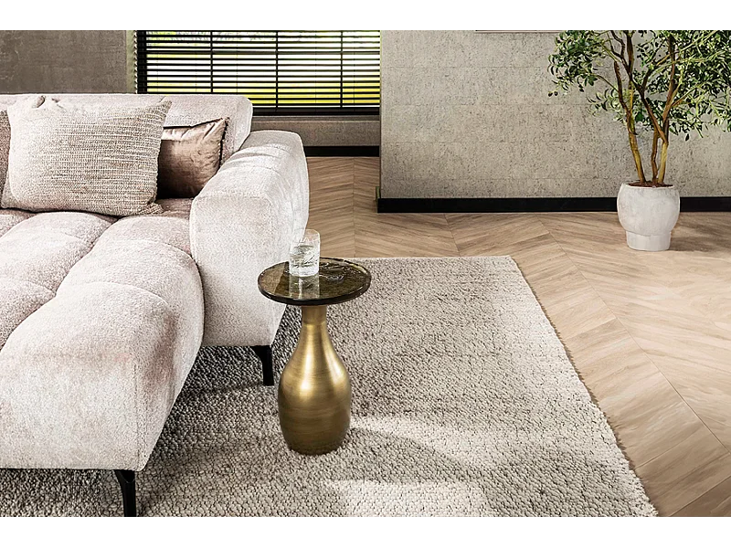 Mesa auxiliar - oro Cristal - 30 x 30 cm - MOKKA