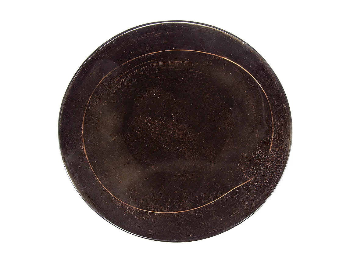 Beistelltisch - Braun Glas - 40 x 40 cm - MOKKA