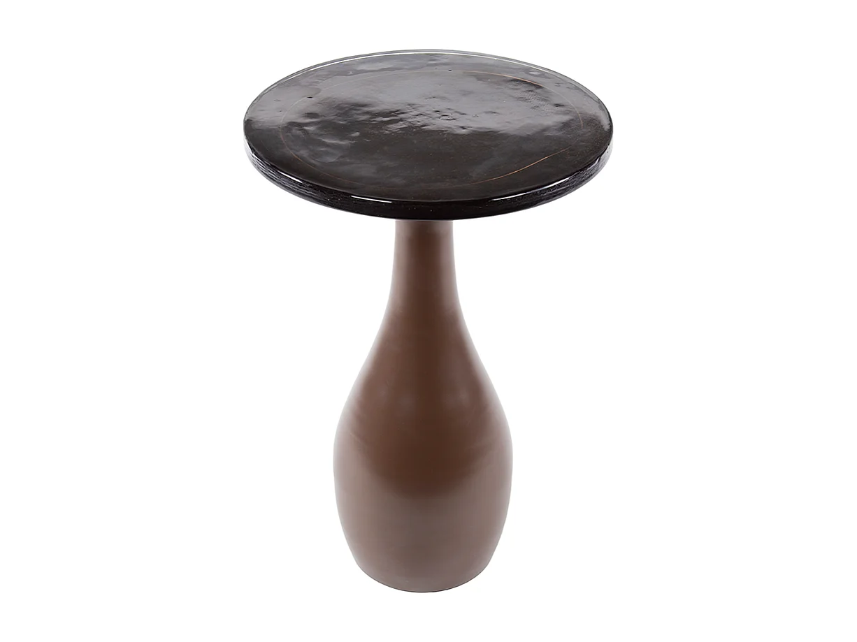 Mesa auxiliar - marrón Cristal - 40 x 40 cm - MOKKA