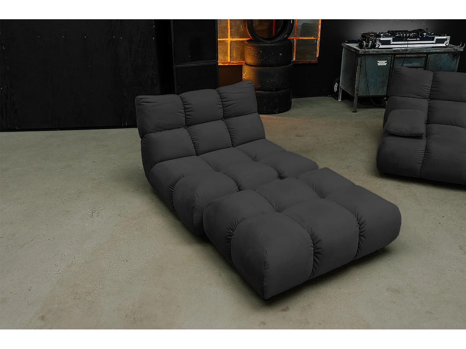 Drehsessel - Schwarz Velvet - VIVIEN