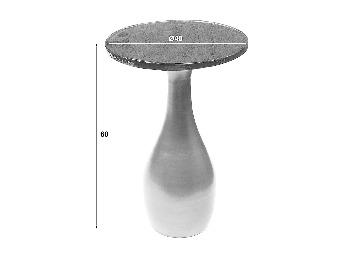 Mesa auxiliar - oro Cristal - 40 x 40 cm - MOKKA