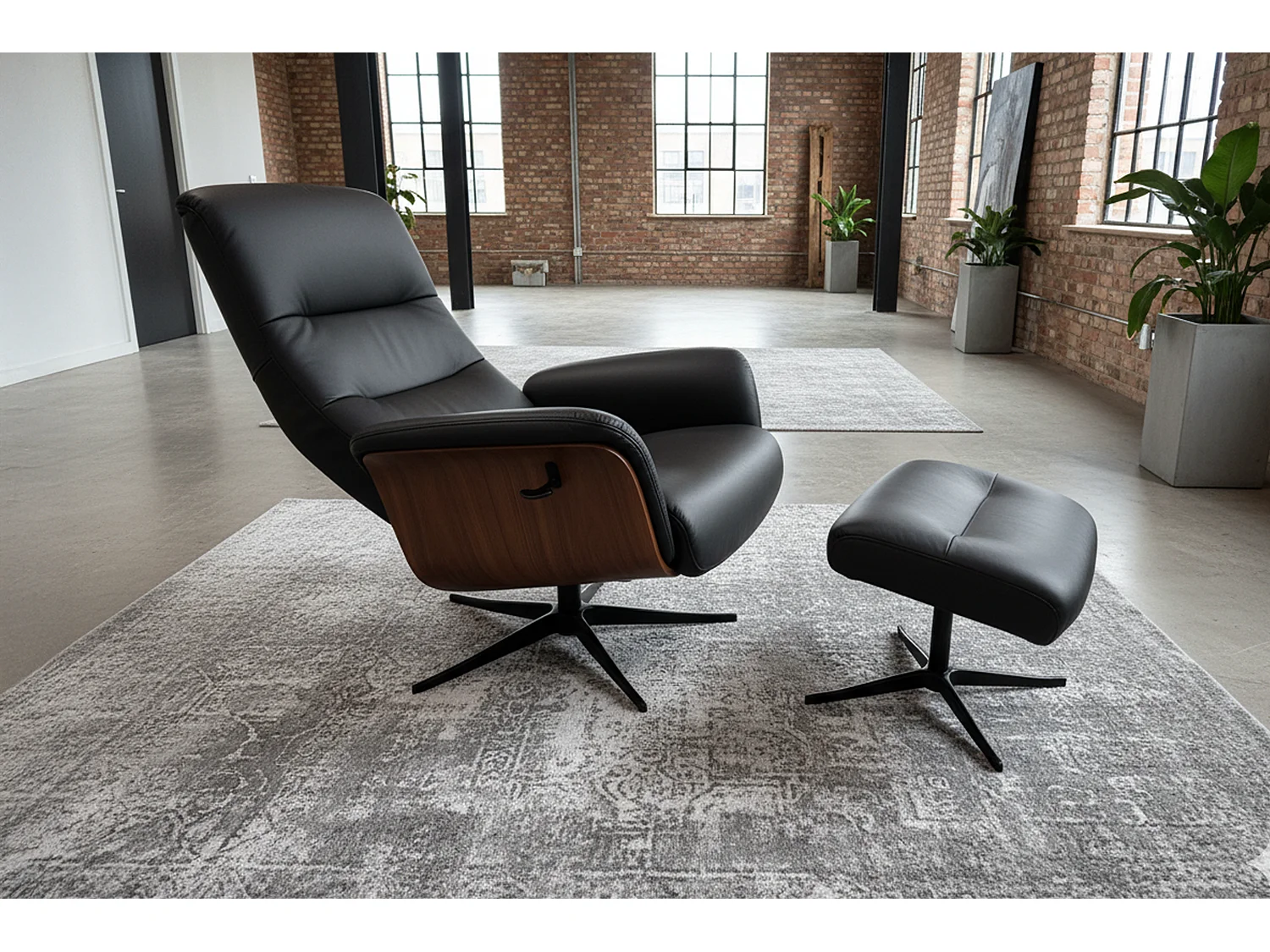 Sillones relax - Negro piel - SILVA