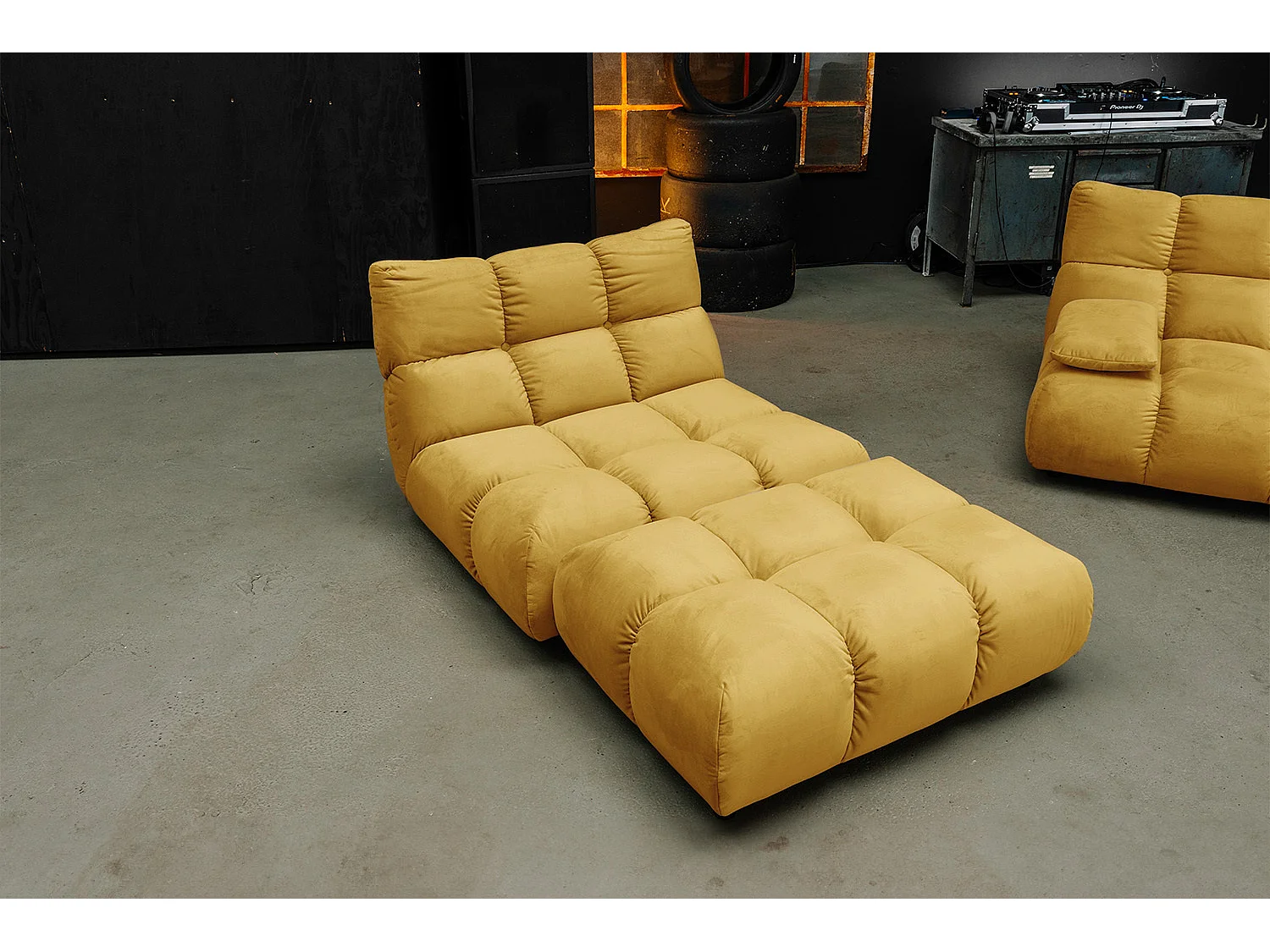 Drehsessel - Gelb Velvet - VIVIEN