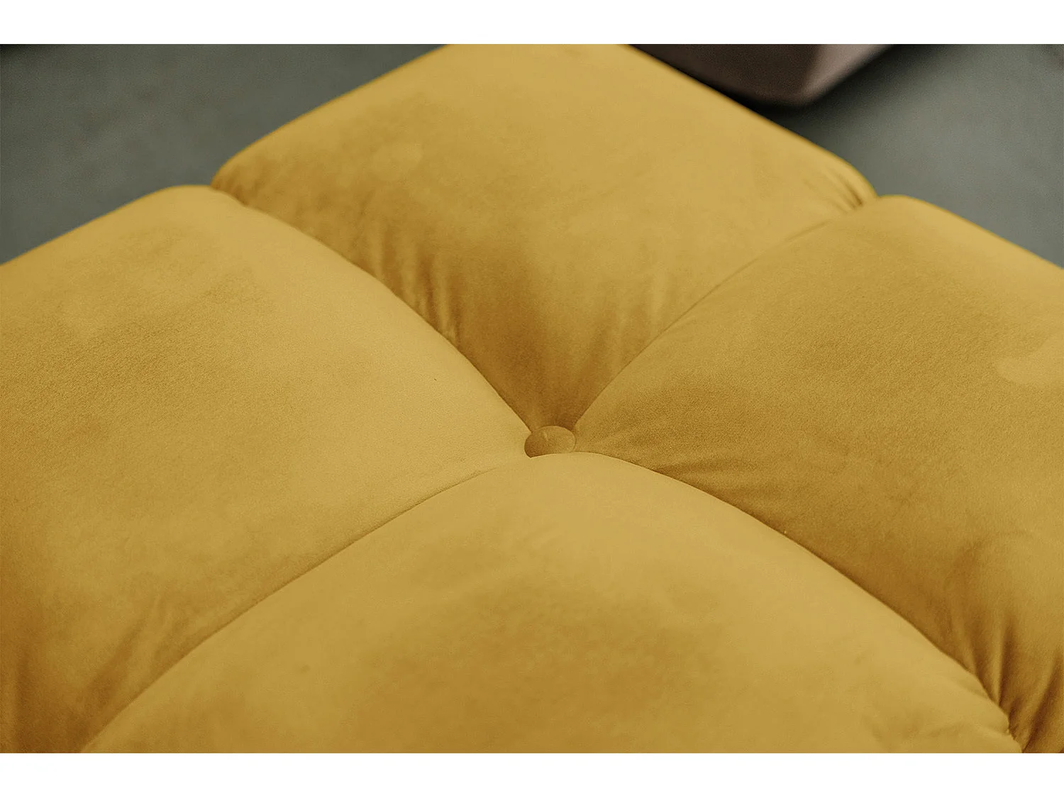 Poltrona girevole - giallo velluto - VIVIEN