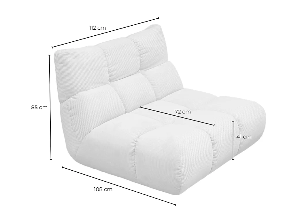 Drehsessel - Beige Cord - VIVIEN