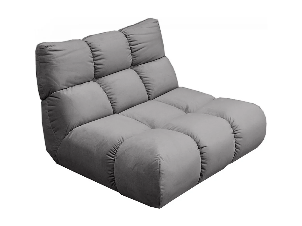 Poltrona girevole - grigio pietra velluto - VIVIEN
