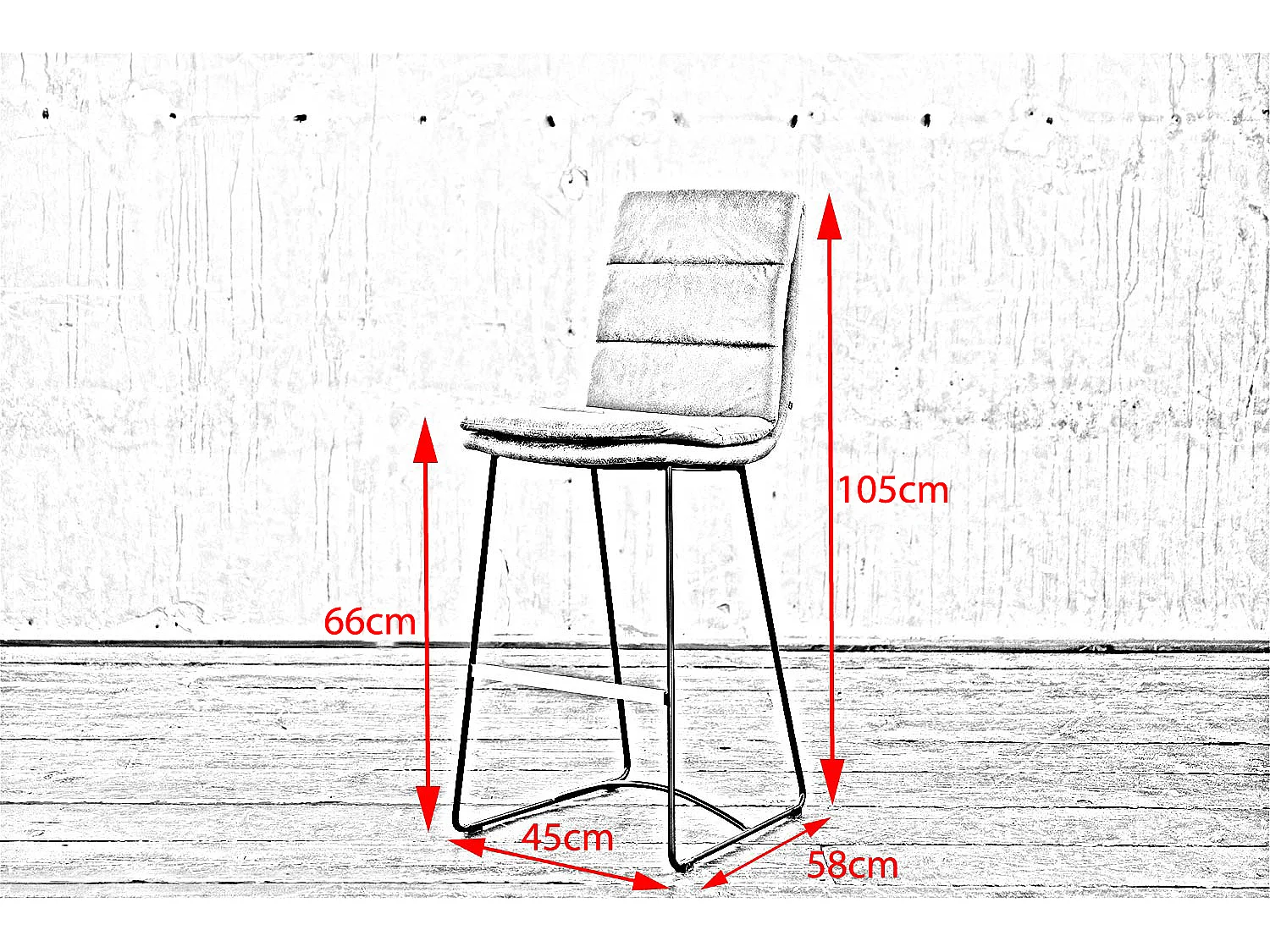 Polsterhocker - Grau Microfaser - VINCE