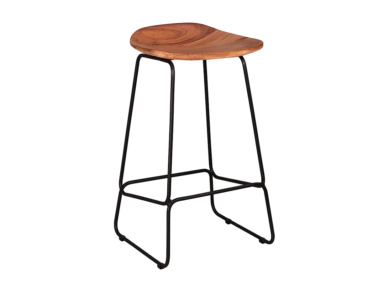 Taburete de bar Set - marrón Madera - LEMMY