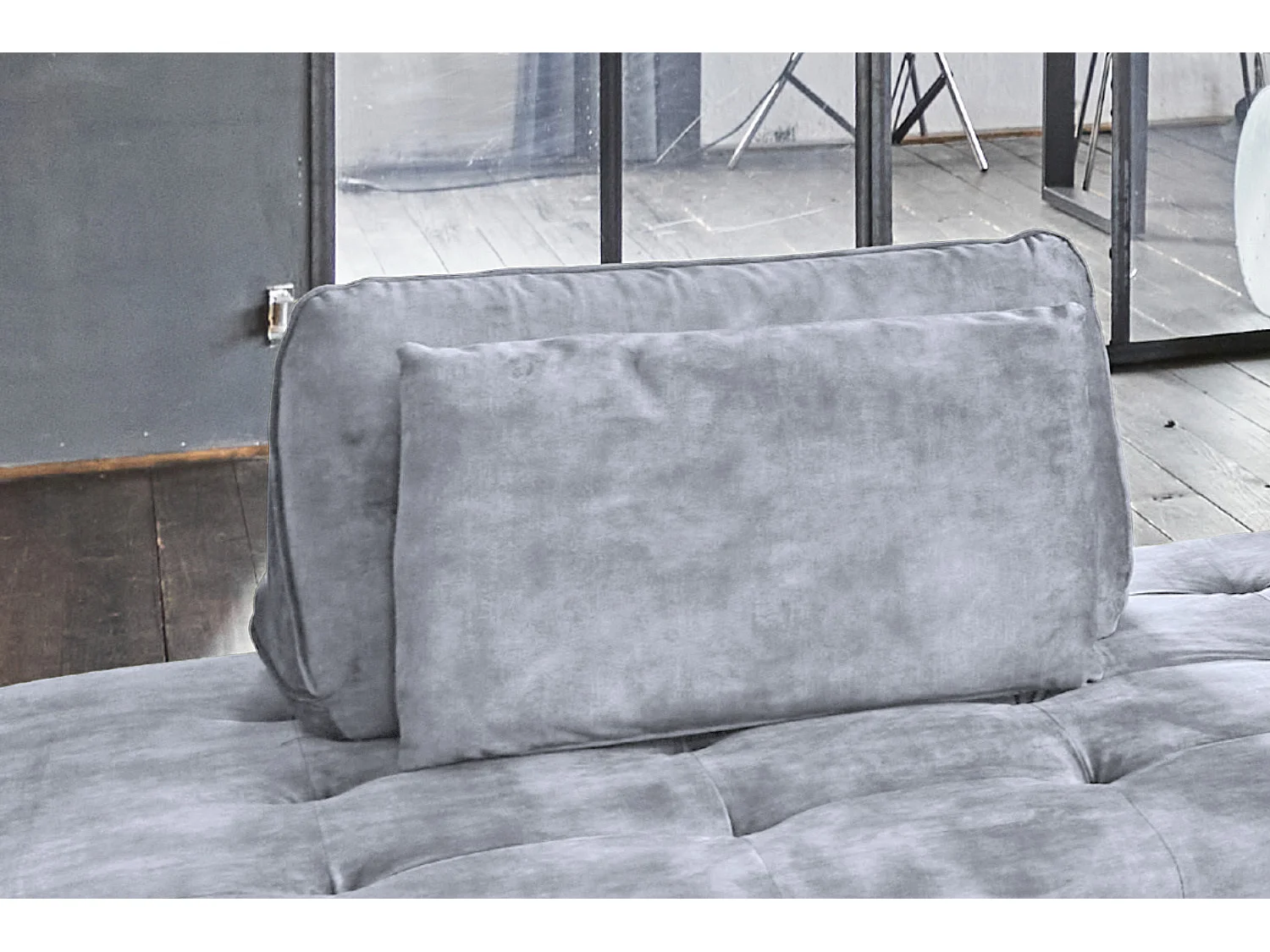 Cojines respaldo - Gris terciopelo - WIOLO