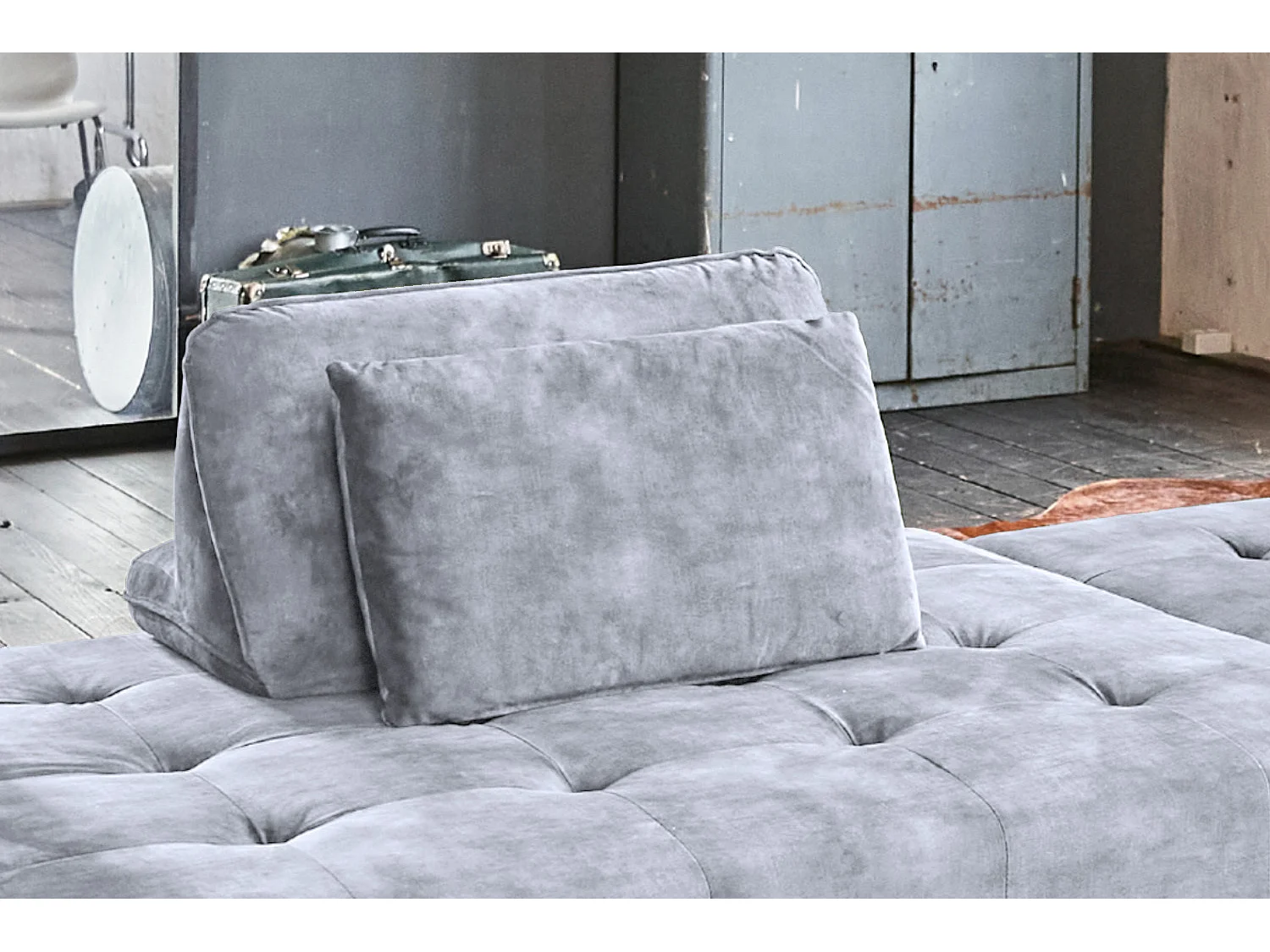 Cojines respaldo - Gris terciopelo - WIOLO