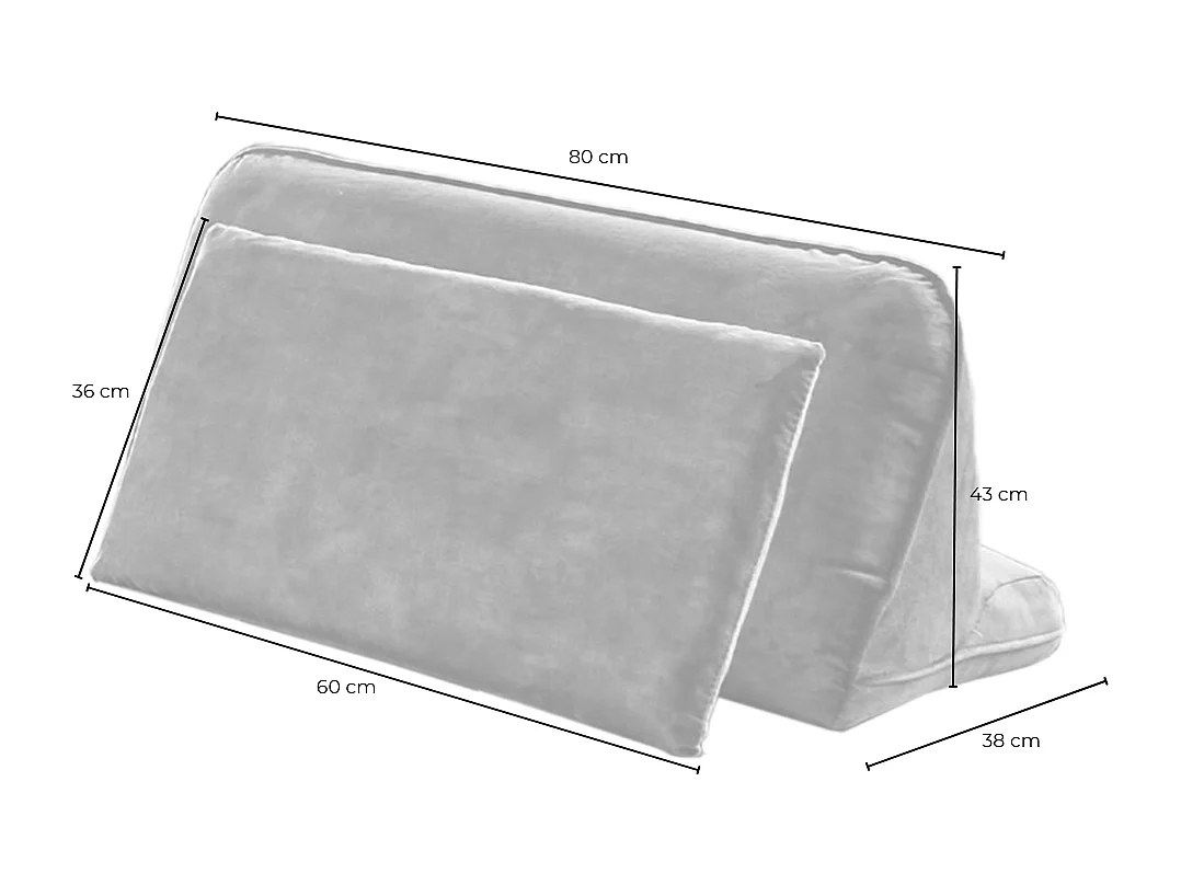 Cojines respaldo - topo terciopelo - WIOLO