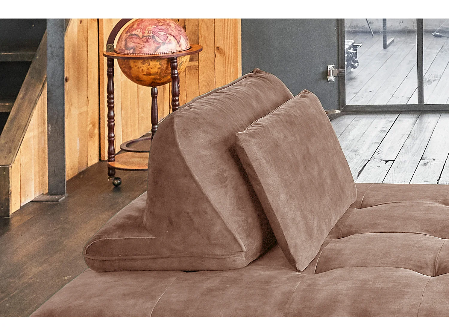 Rugkussen - Taupe Fluweel - WIOLO