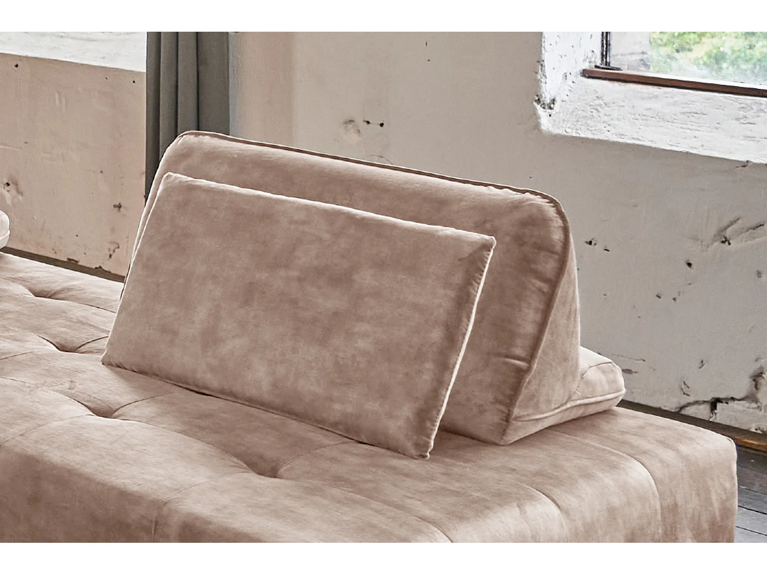 Rugkussen - Taupe Fluweel - WIOLO
