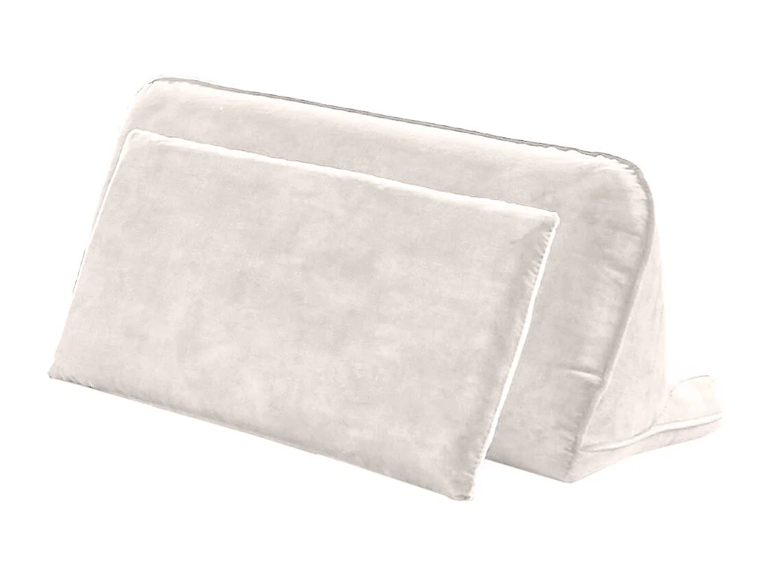 Cojines respaldo - blanco crema terciopelo - WIOLO