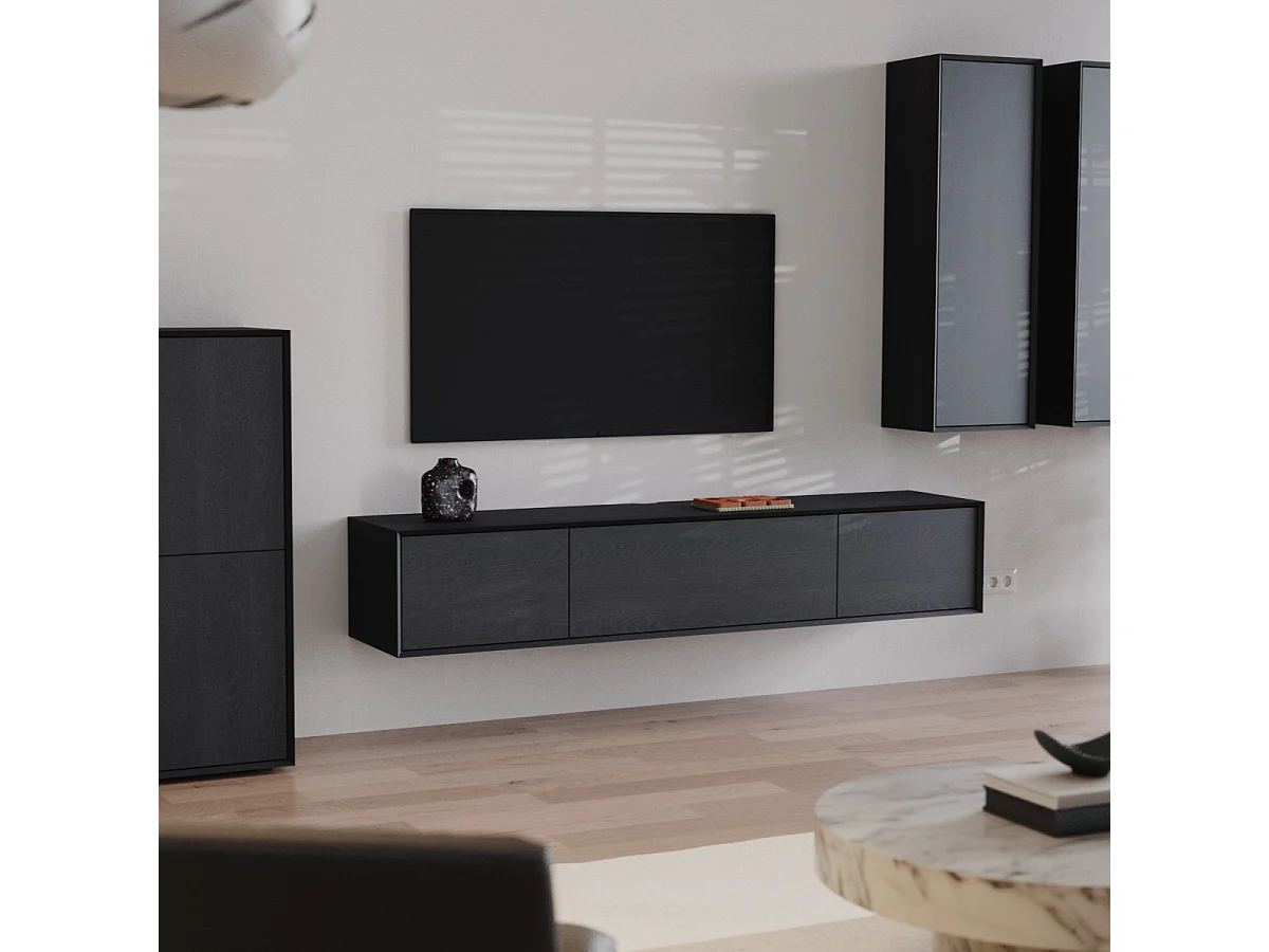 Lowboard mit 3 Klappen L200 cm - ORÉLIA