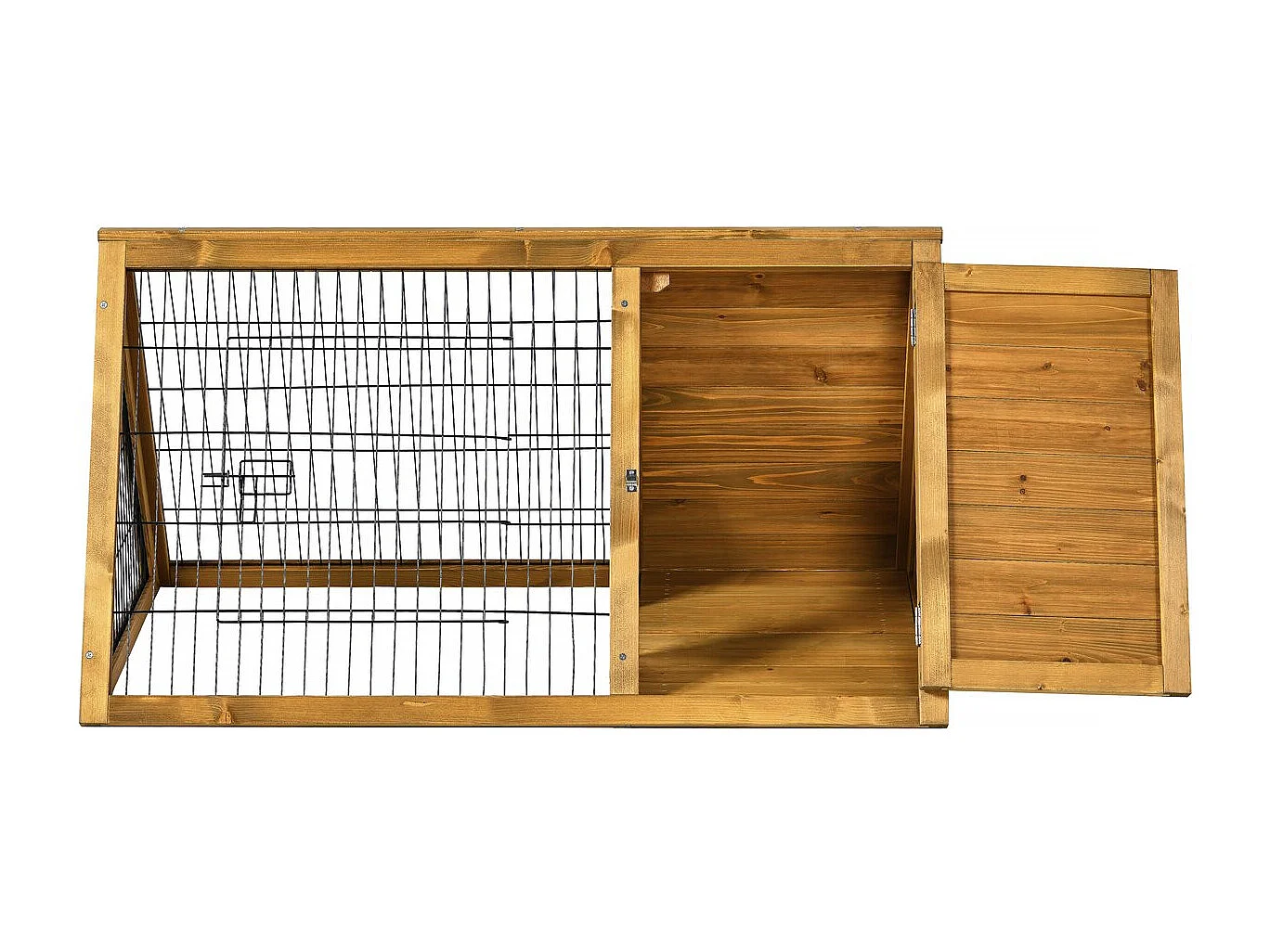 Hühner- Kaninchenstall "Biscotte" – 100 x 62 x 52 cm – Braun