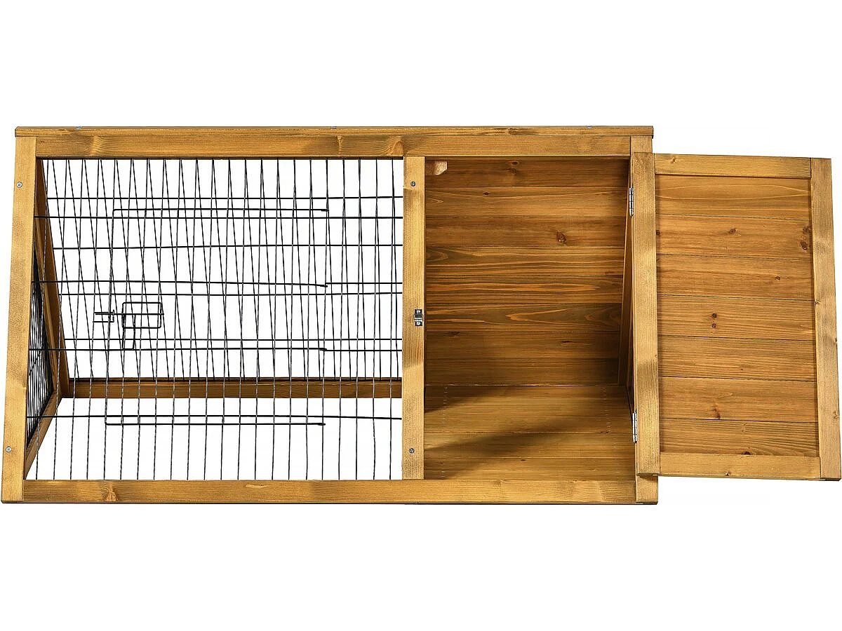 Conejera "Rusk" - 100 x 62 x 52 cm - Marrón