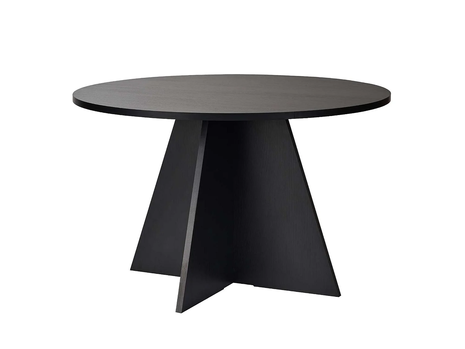 Premium Svart Trämatbord "Virella" - Klassisk Rund Design - 120x120x75cm