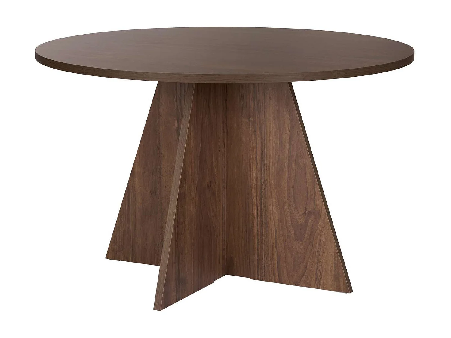 Table à manger en bois "Virella" - 120 x 120 x 75 cm - Noyer