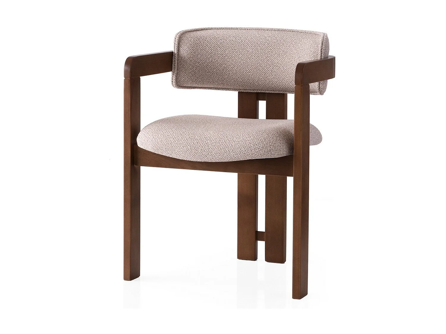 Chaise en bois "Cozy" - 44 x 57 x 76 cm - Crème de noix