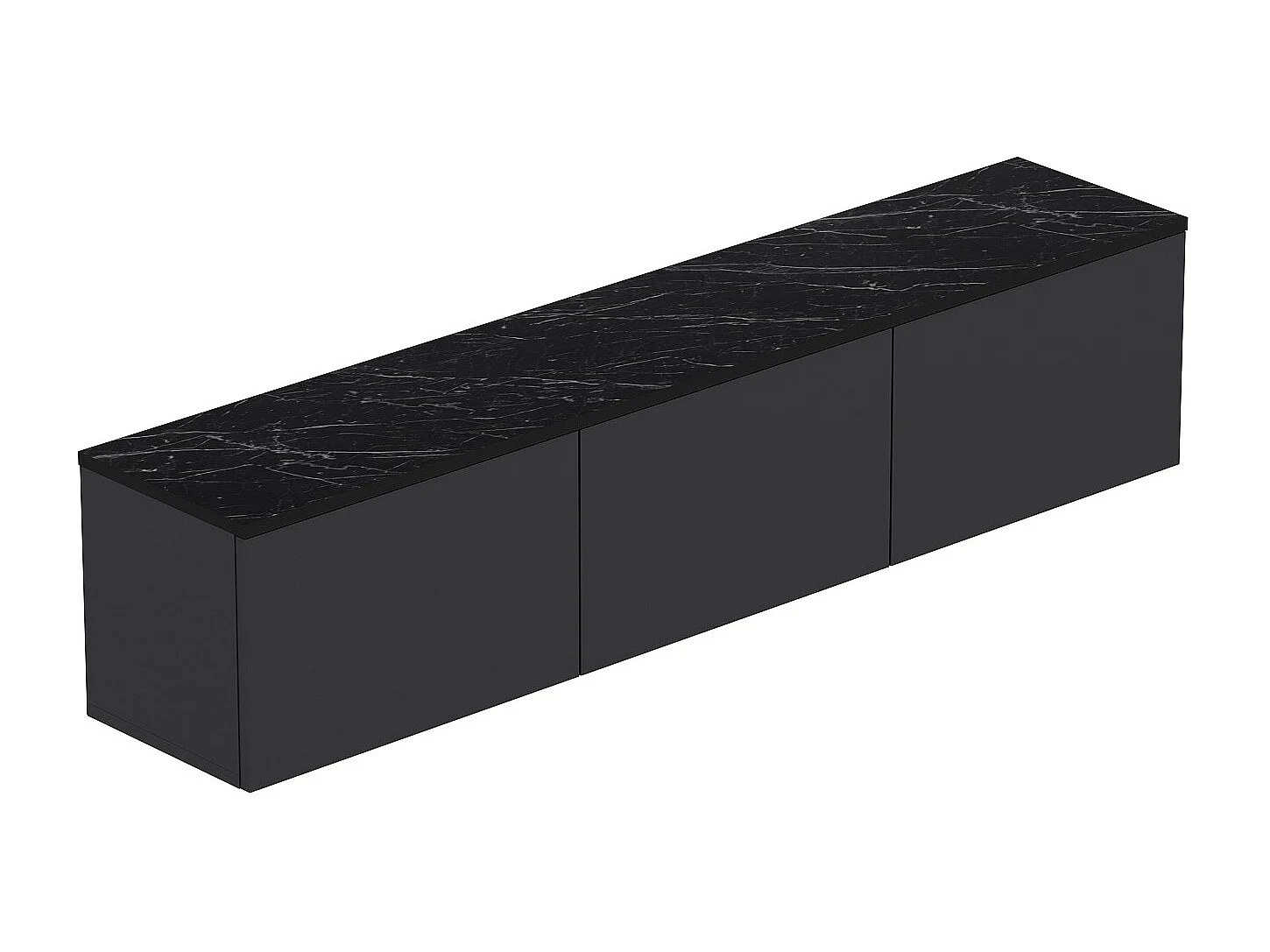 Meuble TV en bois "Neon" - 160 x 32 x 35 cm - Anthracite