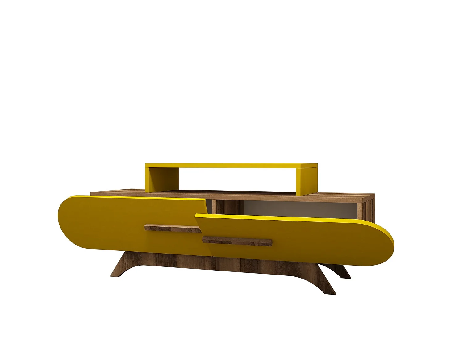 Meuble TV en bois "Rose" - 145 x 36 x 49 cm - NoyerJaune