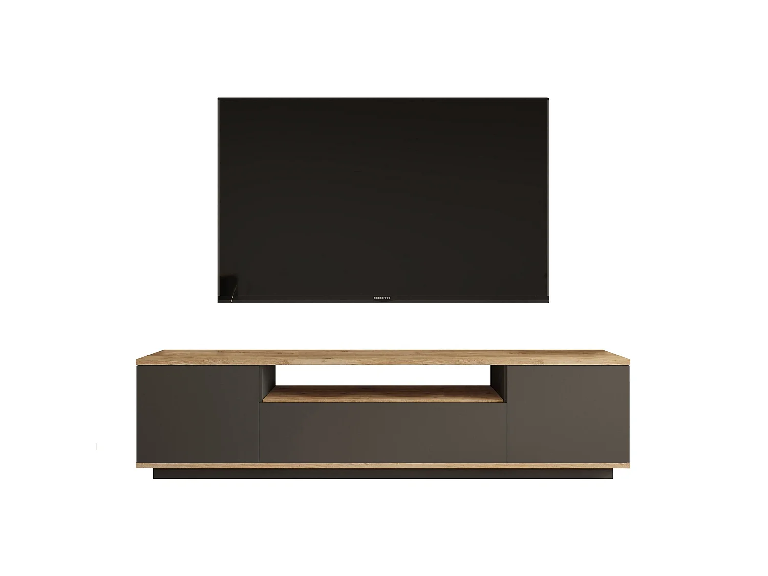 Modern TV-stativ "FR7" - 180 x 44 x 44 cm - Atlantiskt tall antracit