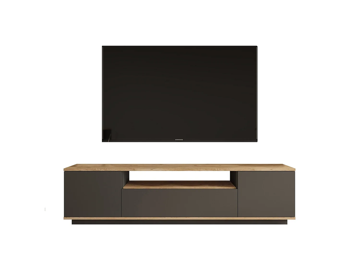 Modern TV-stativ "FR7" - 180 x 44 x 44 cm - Atlantiskt tall antracit