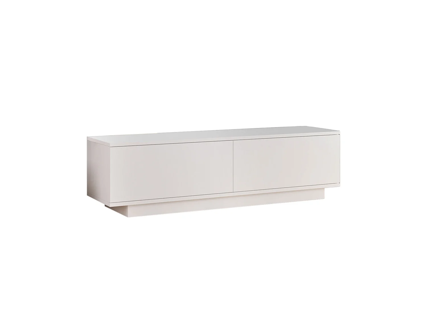 Modern Vit Trä TV-bänk "FN1" - 140 x 35 x 38 cm - 2.0 Dörrar