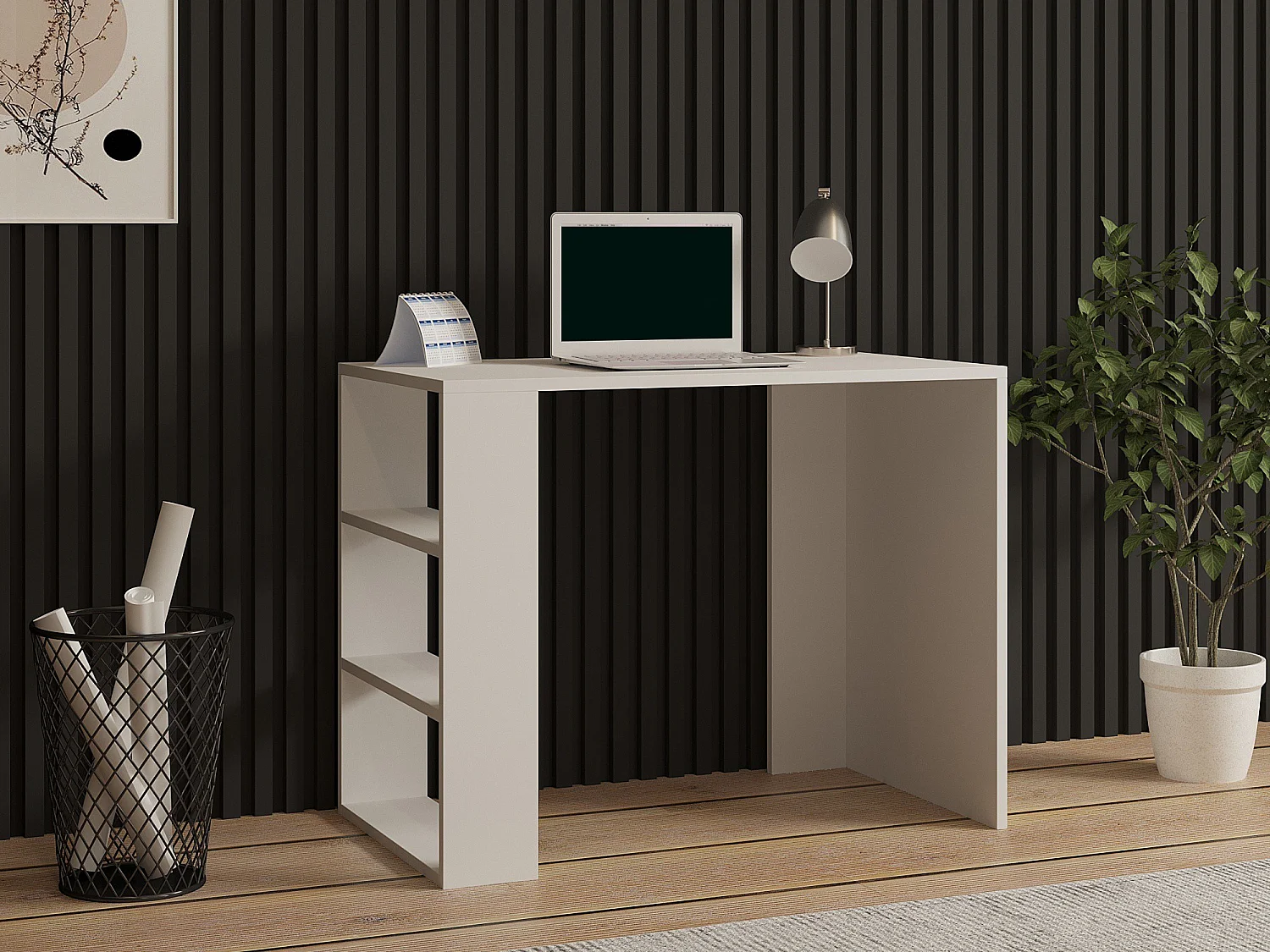 Bureau en bois "Cool" - 90 x 50 x 70 cm - Blanc