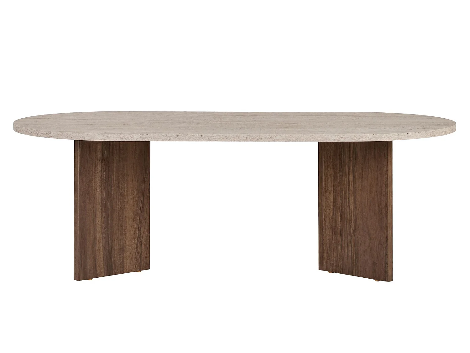 Couchtisch aus Holz "Sable" – 60 x 119 x 40 cm – Weiß Nussbaum