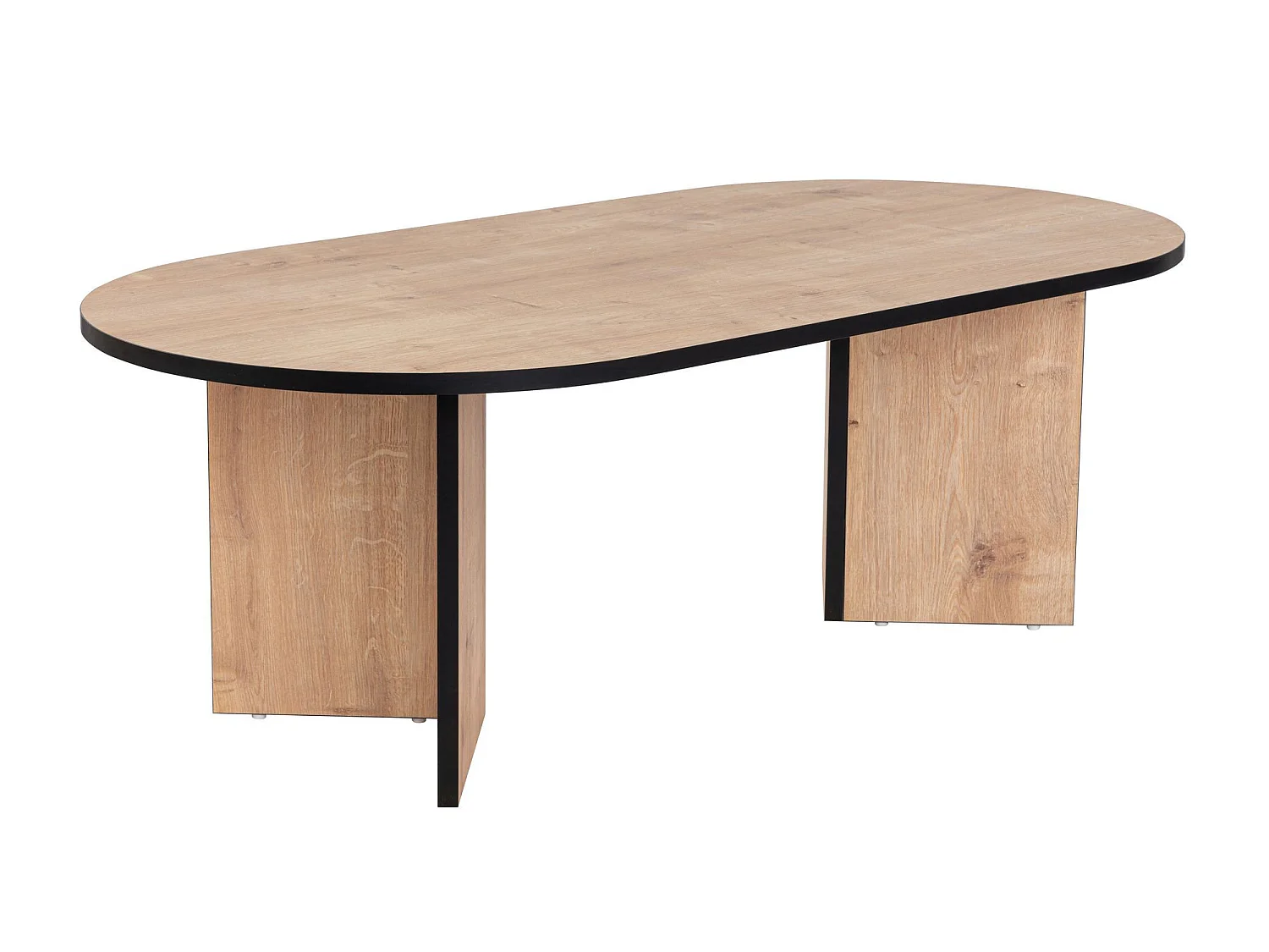 Couchtisch aus Holz "Sable" – 60 x 119 x 40 cm – Weiß Nussbaum