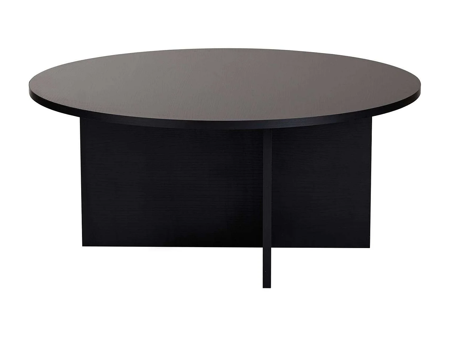 Table basse en bois "Soleil" - 90 x 90 x 40 cm - Bois Noir