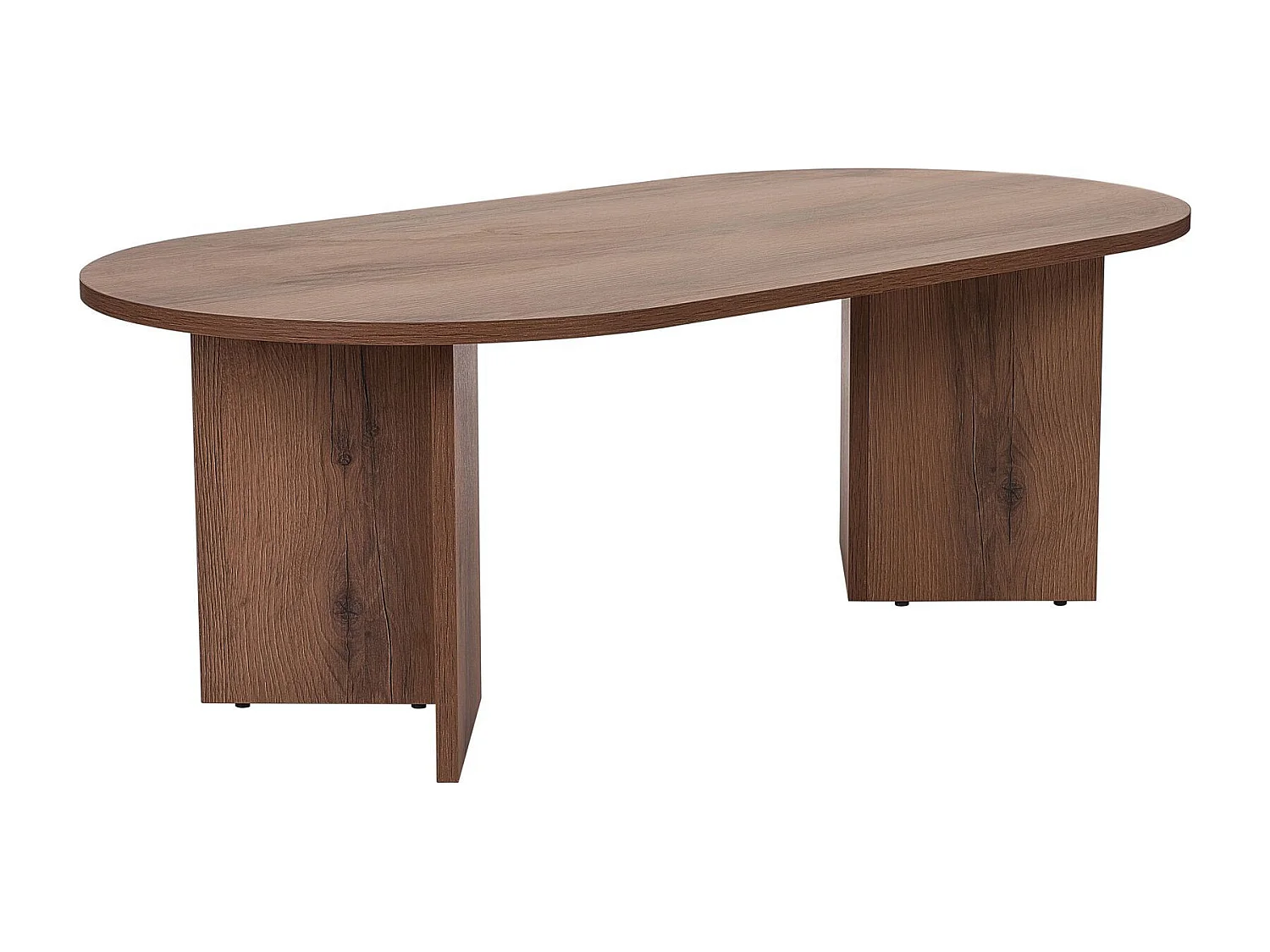 Table basse en bois "Sable" - 60 x 119 x 40 cm - Noyer