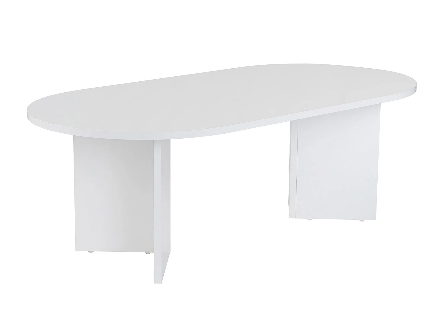 Table basse en bois "Sable" - 60 x 119 x 40 cm - Blanc