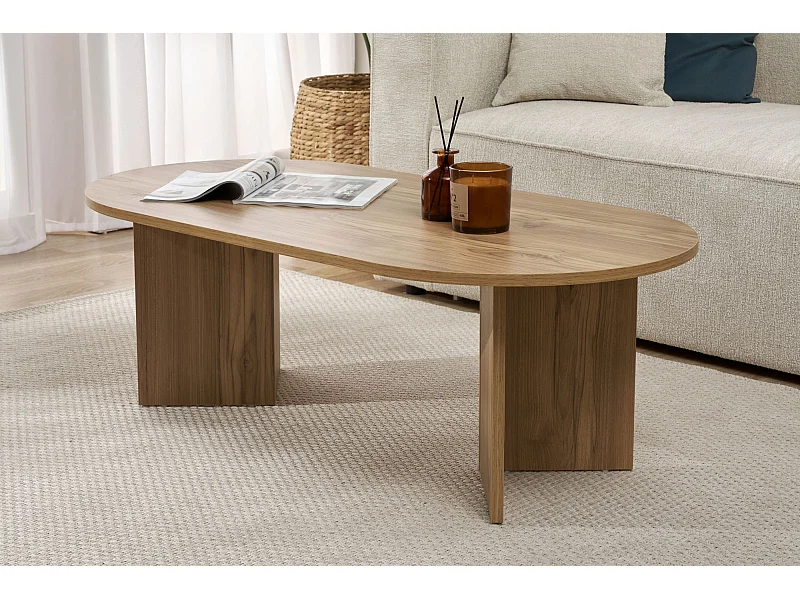 Table basse en bois "Sable" - 60 x 119 x 40 cm - Chêne