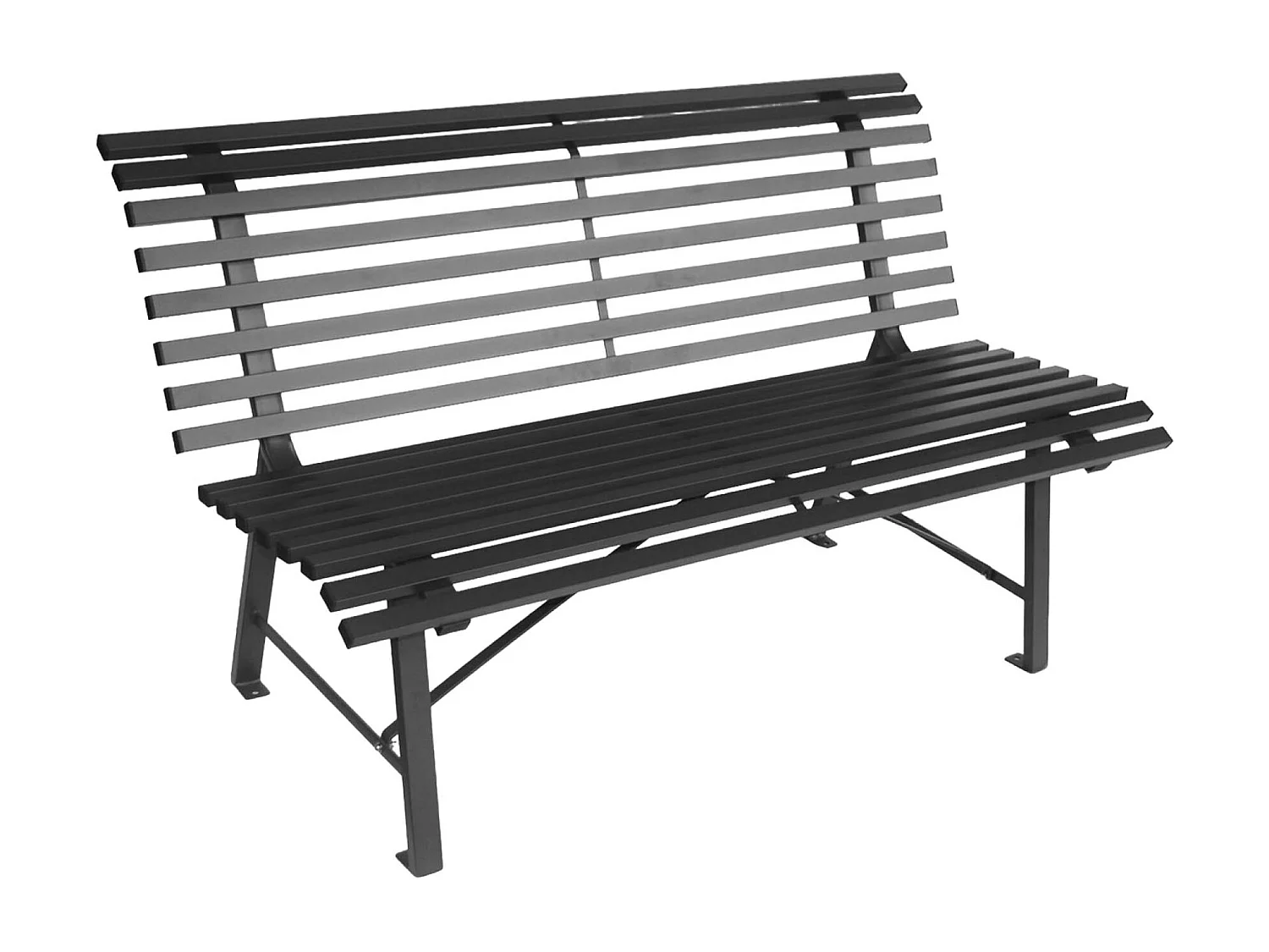Banco de jardín de acero para 2 personas antracita