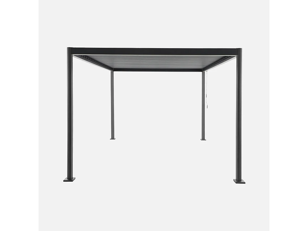 Pergola bioclimatique anthracite aluminium et acier lames orientables 4x3m - Imperial