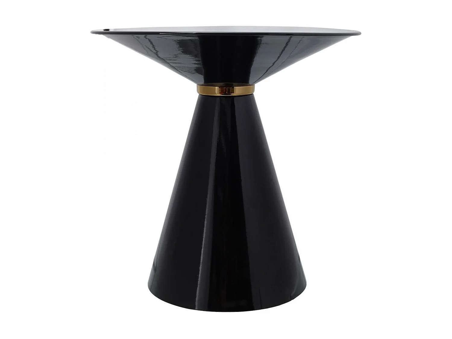 Table basse fait main en fer motif rétro-vintage EMA 47x47 noir