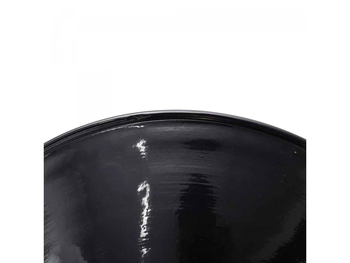 Table basse fait main en fer motif rétro-vintage EMA 47x47 noir