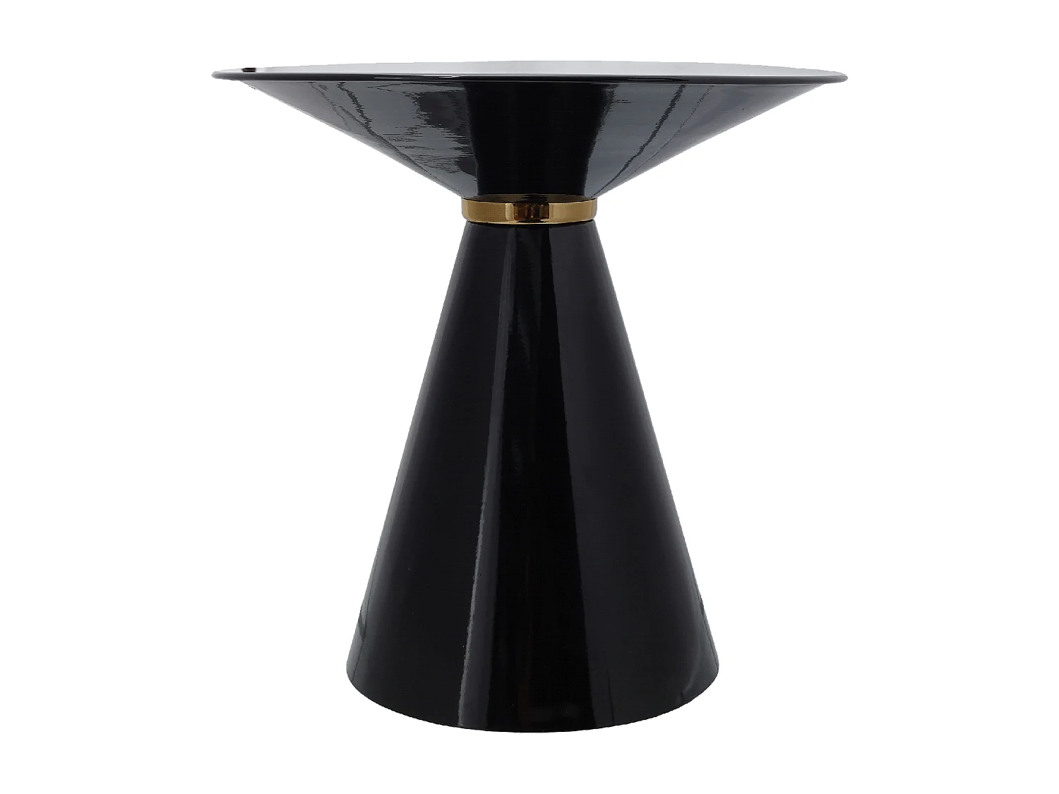 Table basse fait main en fer motif rétro-vintage EMA 47x47 noir