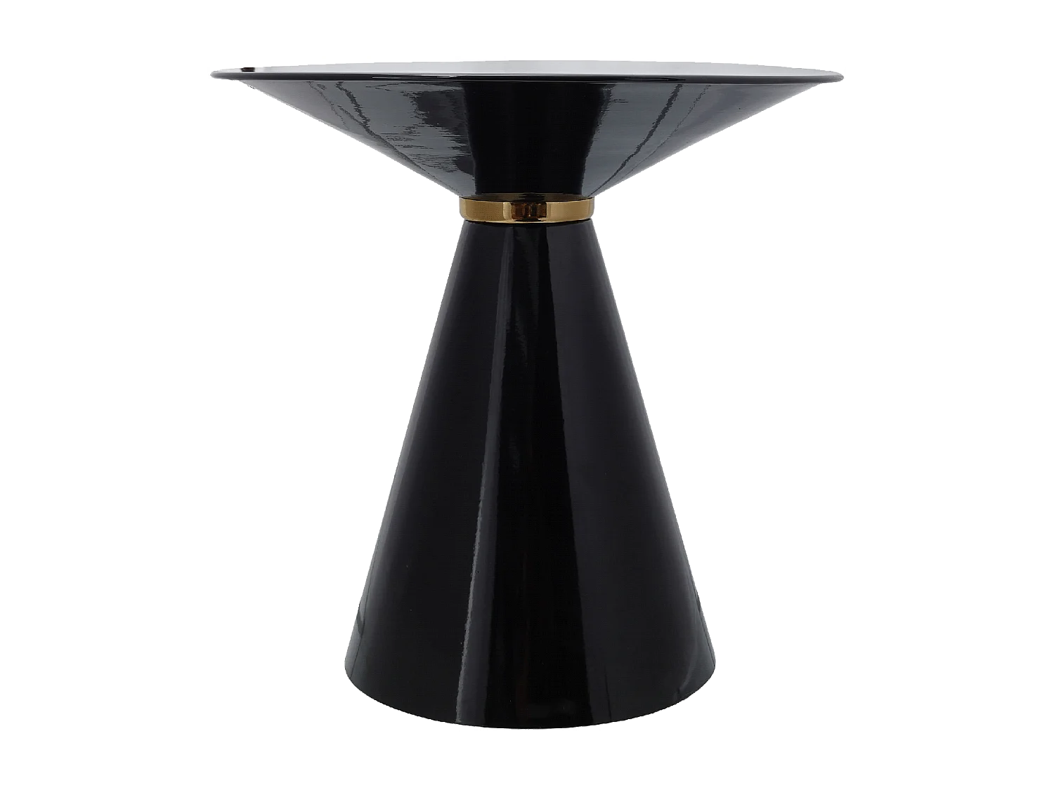 Table basse fait main en fer motif rétro-vintage EMA 47x47 noir