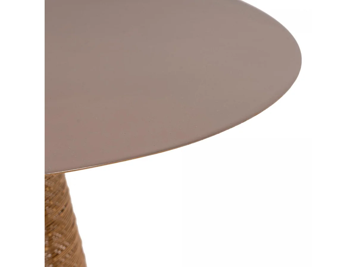 Table basse fait main en fer motif contemporain EBU 20x20 gris