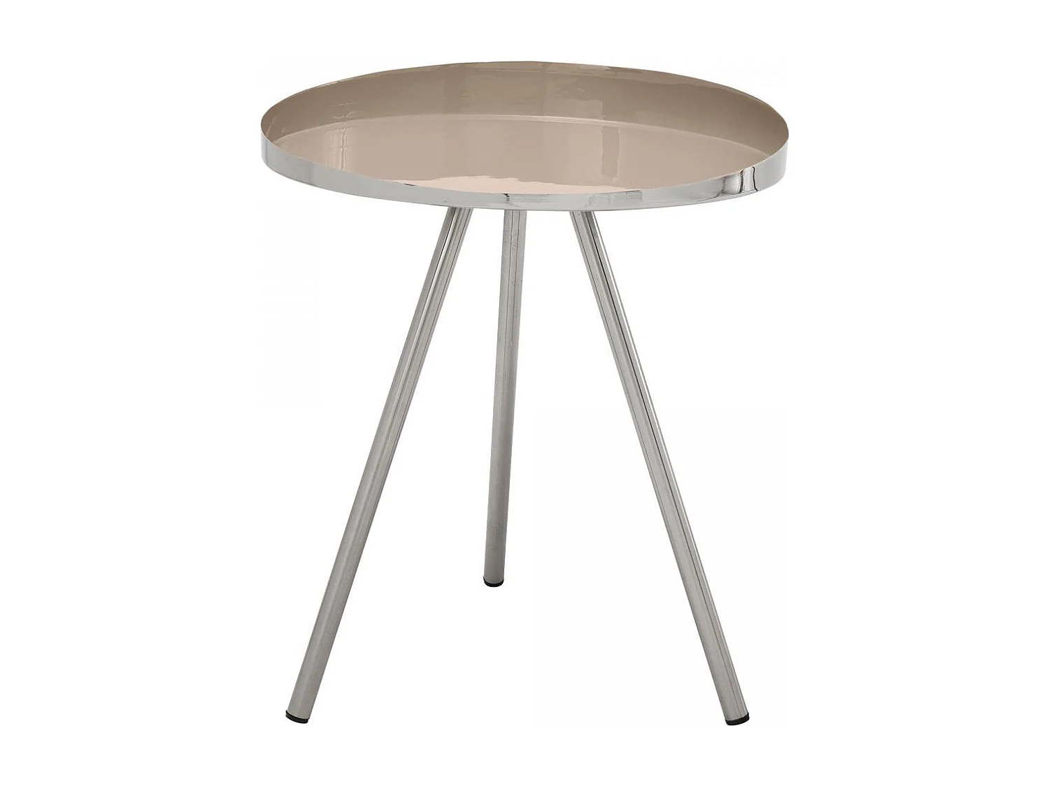 Table basse fait main en fer motif contemporain EDI 41x41 taupe
