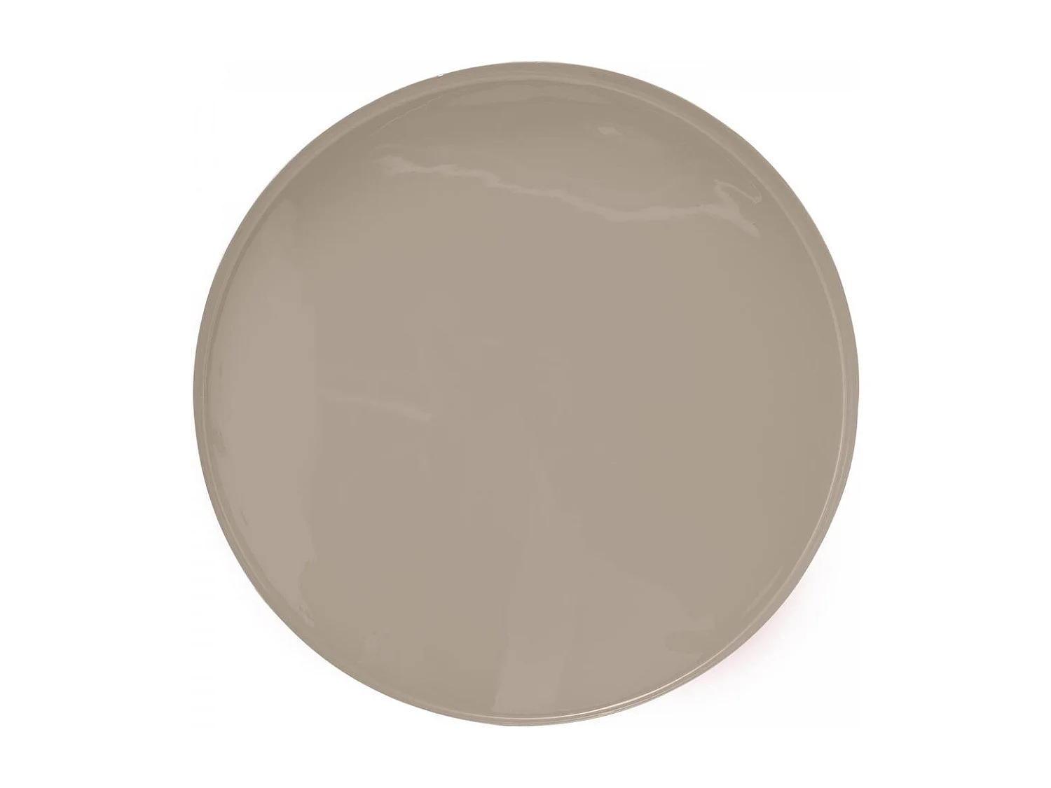 Table basse fait main en fer motif contemporain EDI 41x41 taupe