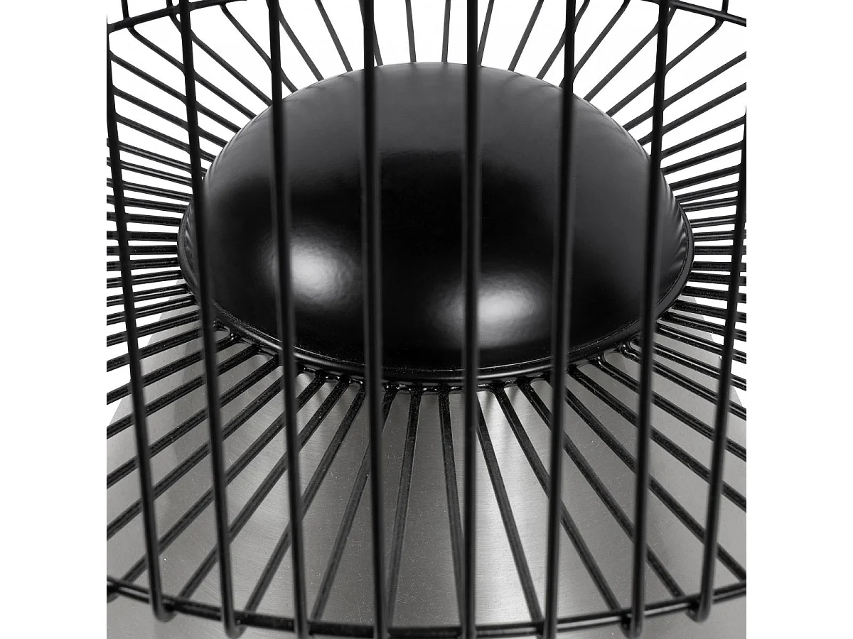 Table basse fait main en marbre EPE 51x51 blanc et noir